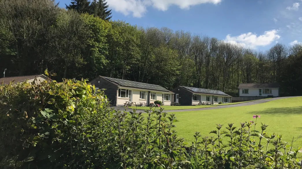 An exterior view of the cottages at Spreacombe Holiday Cottages