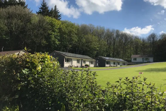 An exterior view of the cottages at Spreacombe Holiday Cottages