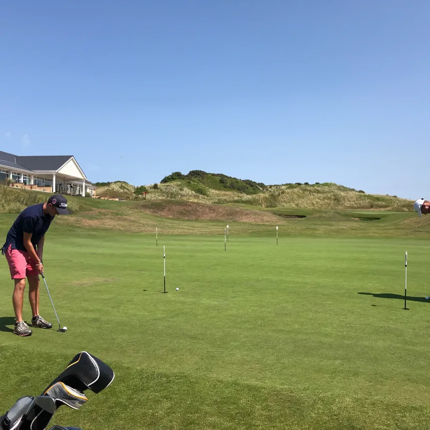 Saunton Sands Golf - the practice holes and club house