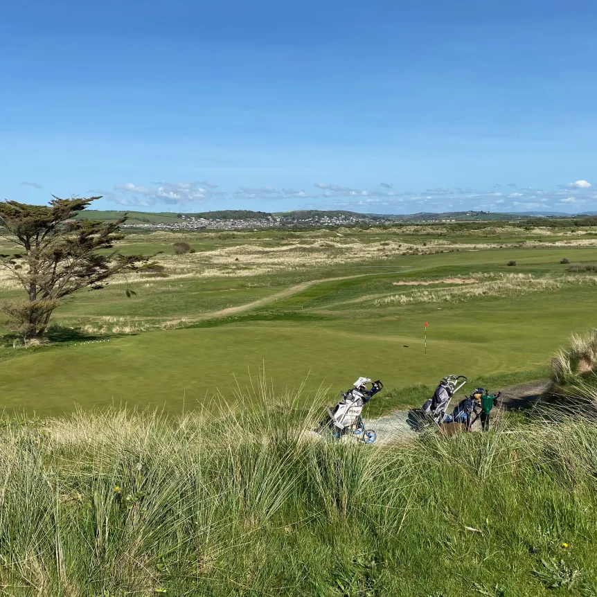 Views of the golf course at Saunton Sands