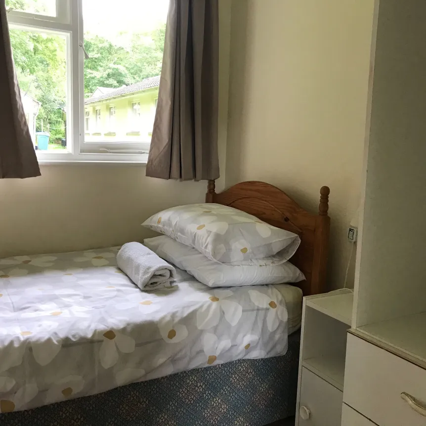 The single bedroom inside Fuchsia Cottage at Spreacombe Holiday Cottages