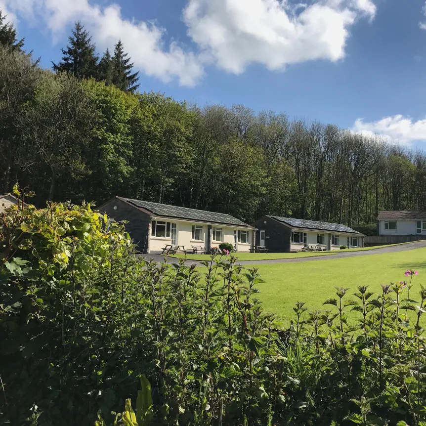 An exterior view of the cottages at Spreacombe Holiday Cottages