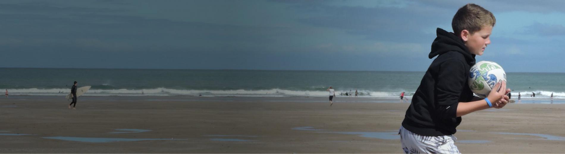 Beach Rugby on Woolacombe Beach