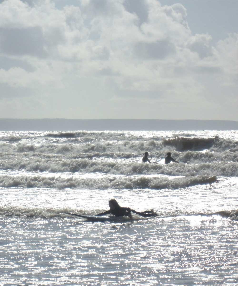 Surfing at Woolacombe