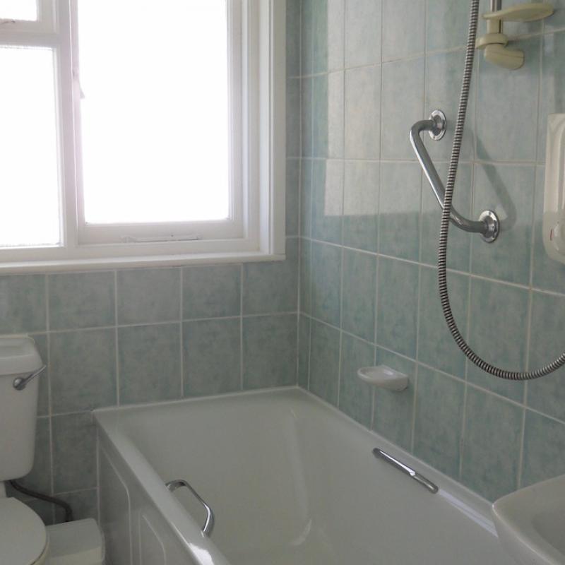 Bathroom showing shower and bath