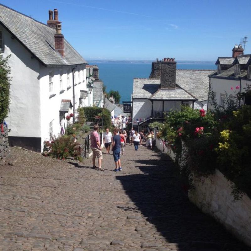 Cobbled Street in the small picturesque village of Clovelly