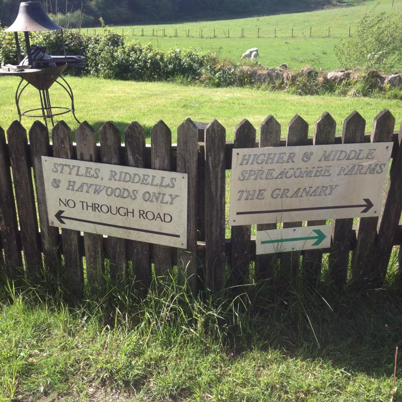 Sign showing the walks near to the holiday cottages