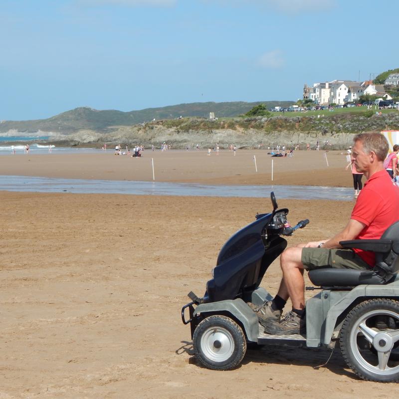 The All Terrain Tramper on Woolacombe Beach